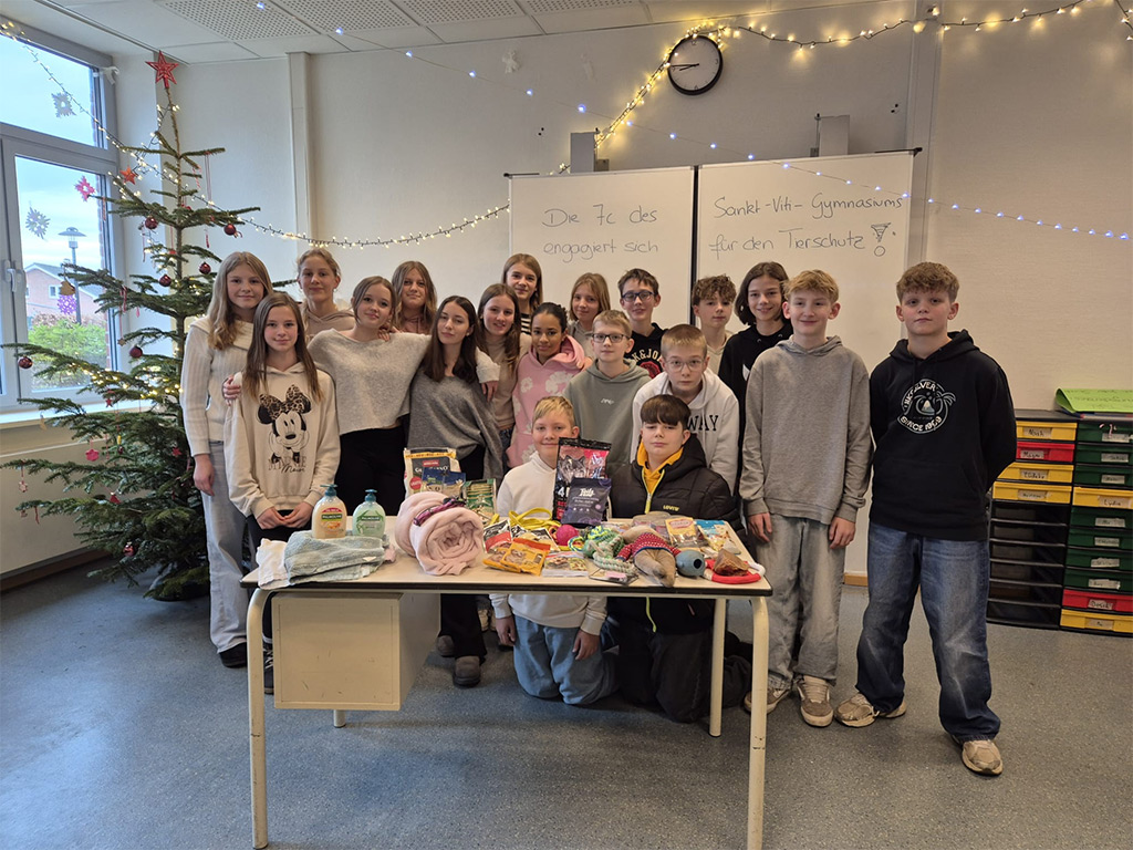 Kleines, vorweihnachtliches Tierschutzprojekt - Klasse 7c St. Viti Gymnasium